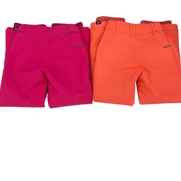 Roxy Girls Pink and Orange Water Resident Ski Pants Size 8 - Picture 4 of 9